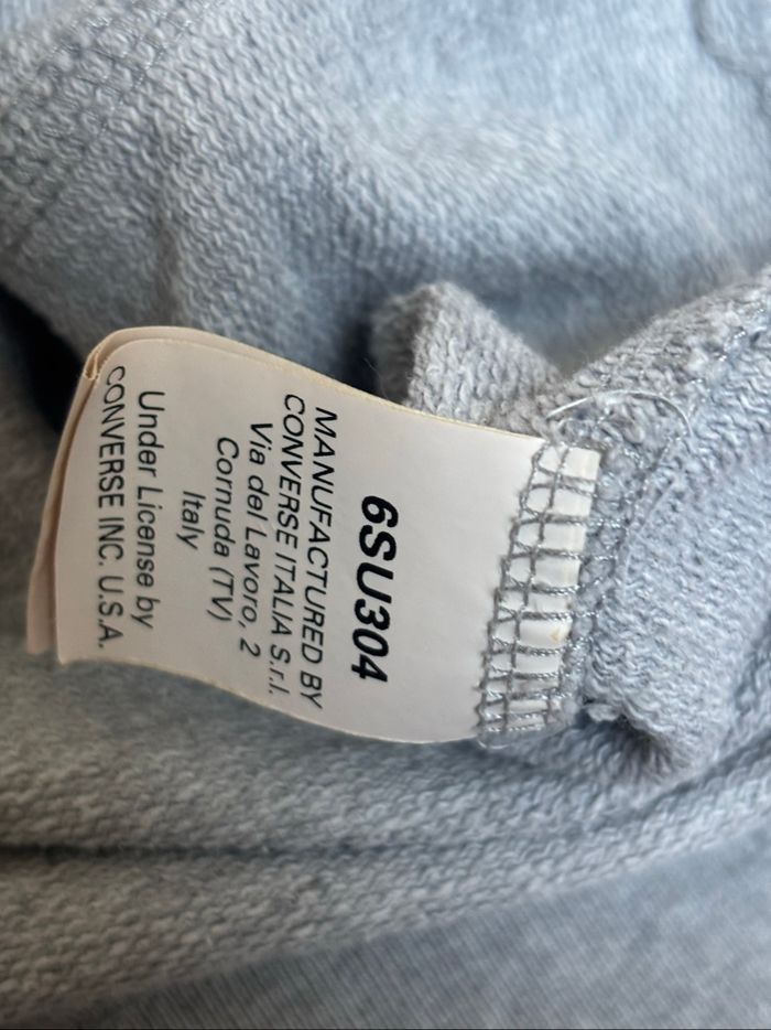 Sweat Converse vintage made in italy taille M gris clair imprimé étoile "converse USA" - photo numéro 8