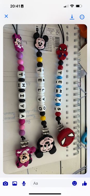 Attache tétine personnalisée