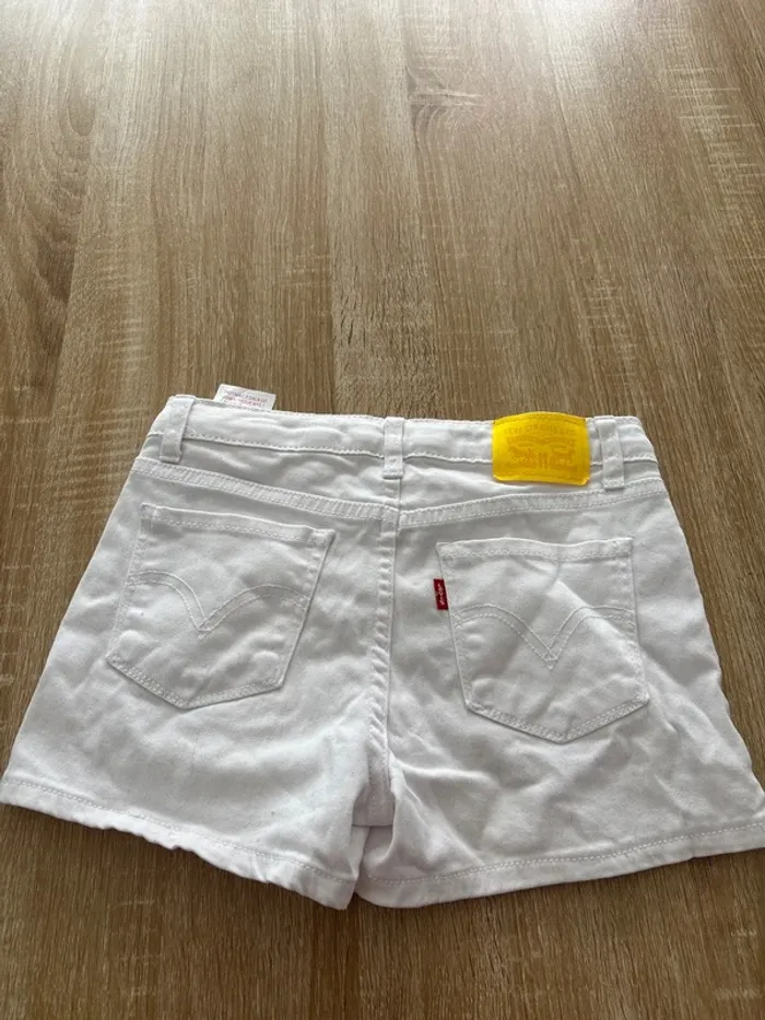 Short en jean blanc Levi s 12 ans fille - photo numéro 5