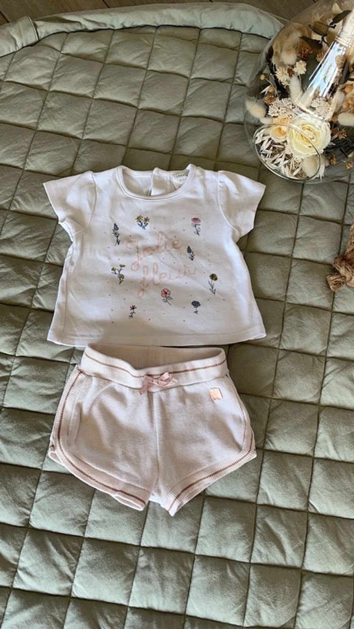 Ensemble 2 pièces short t-shirt carrément beau 6 mois