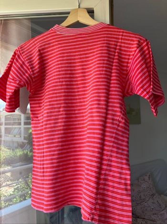 T-chirt rose et rouge à rayures Kenzo T.S - photo numéro 5
