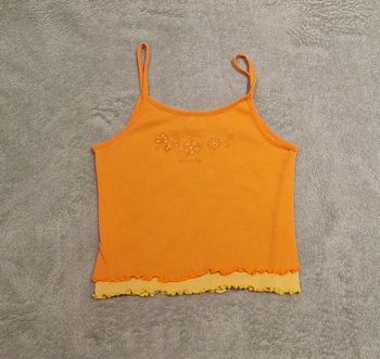 Débardeur orange et jaune vintage 90's Absorba 8 ans, très bon état