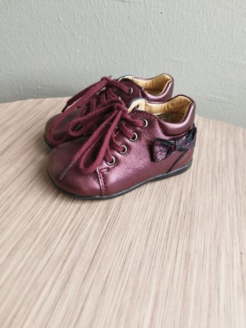 Bottines fille bordeaux taille 20