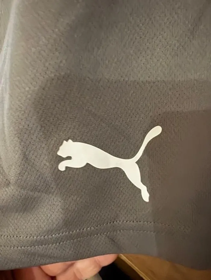 short de football puma gris taille L - photo numéro 3