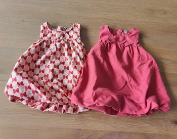 Robes sans manches 6 mois roses