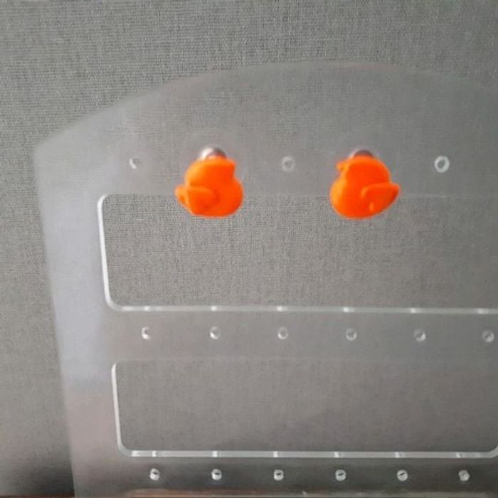 Boucles d'oreilles oiseaux orange - photo numéro 2