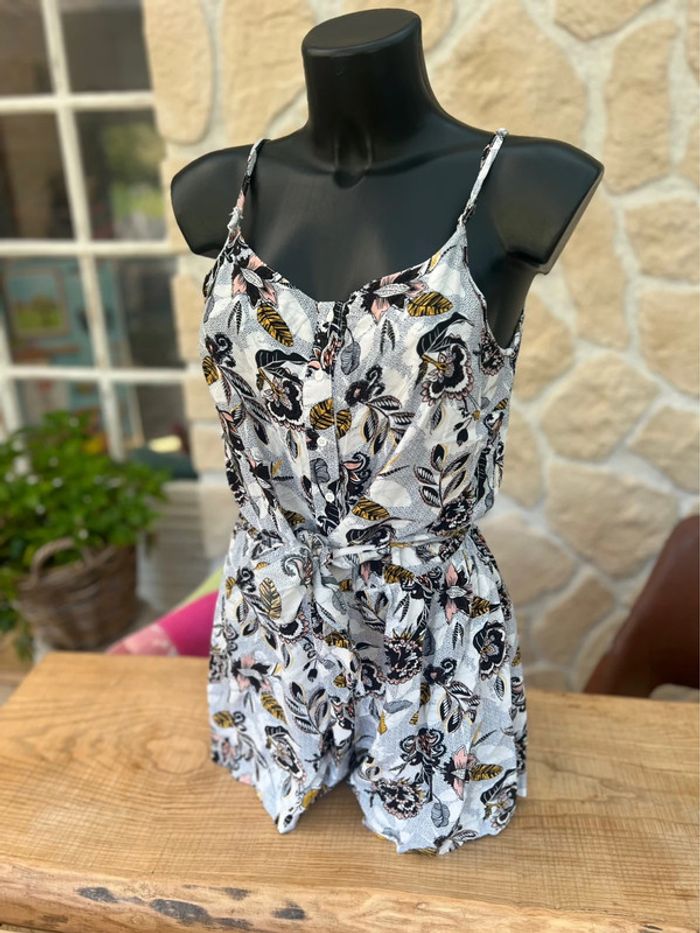 Combishort combinaison d’été gemo à bretelles motif africain wax - photo numéro 2