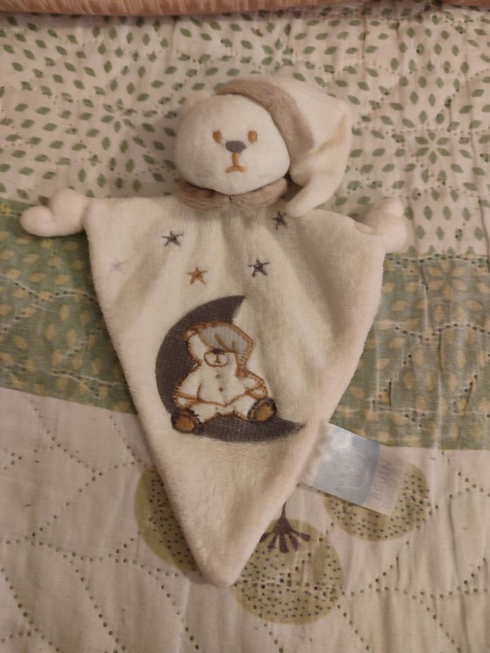 Doudou ours arlequin bruin