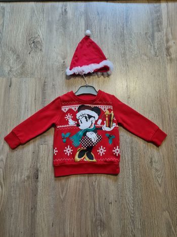Pull Minnie 3 ans + bonnet de Noëldisn