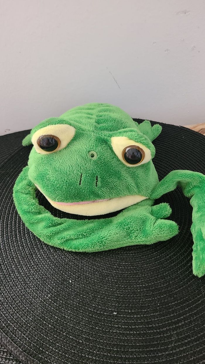 CHERICOLE Peluche animal rieur grenouille