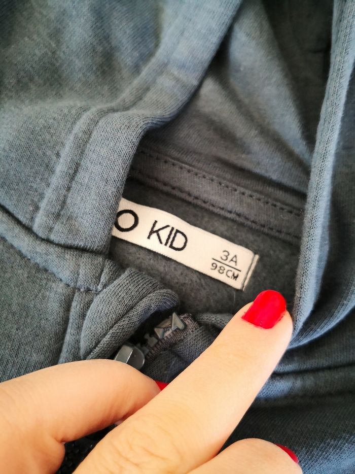 Veste gilet zip à capuche bleu garçon 3 ans Gemo - photo numéro 2