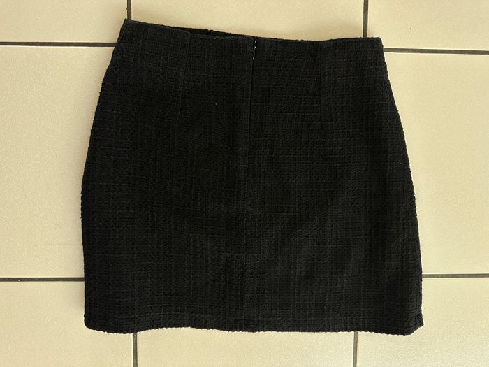 Jupe tweed noir taille 36 Camaieu en très bon état - photo numéro 8