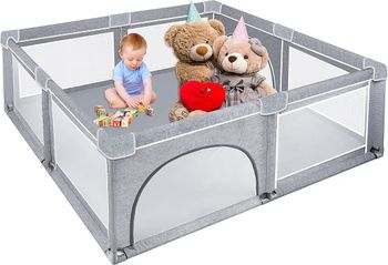 NAIZY Parc pour bébé XXL - 127 x 127 