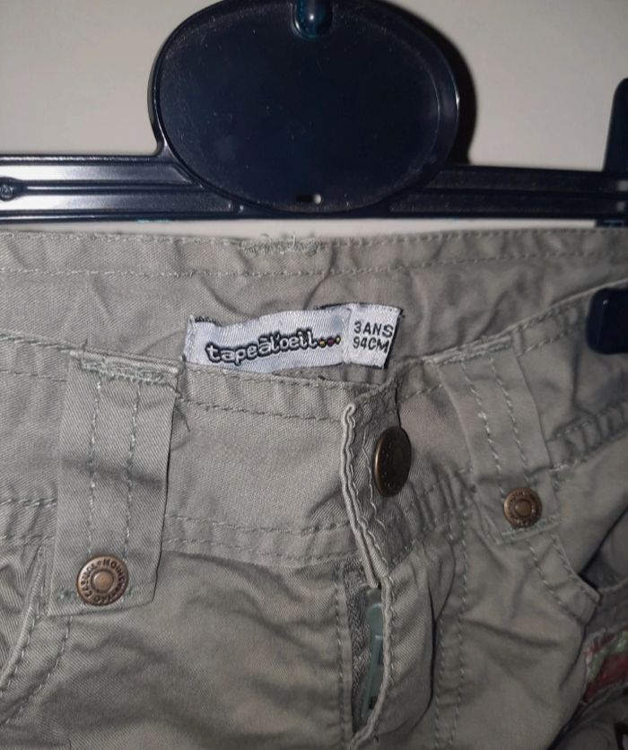 Pantalon kaki tape à l'oeil taille 3 ans - photo numéro 2