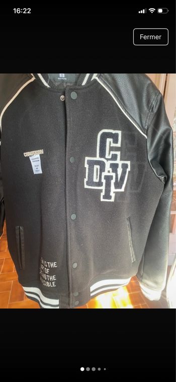 Blouson bi matière newyorker