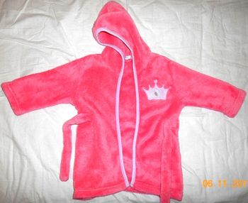 Peignoir de bain à capuche fille 18-36 mois / Kitchoun