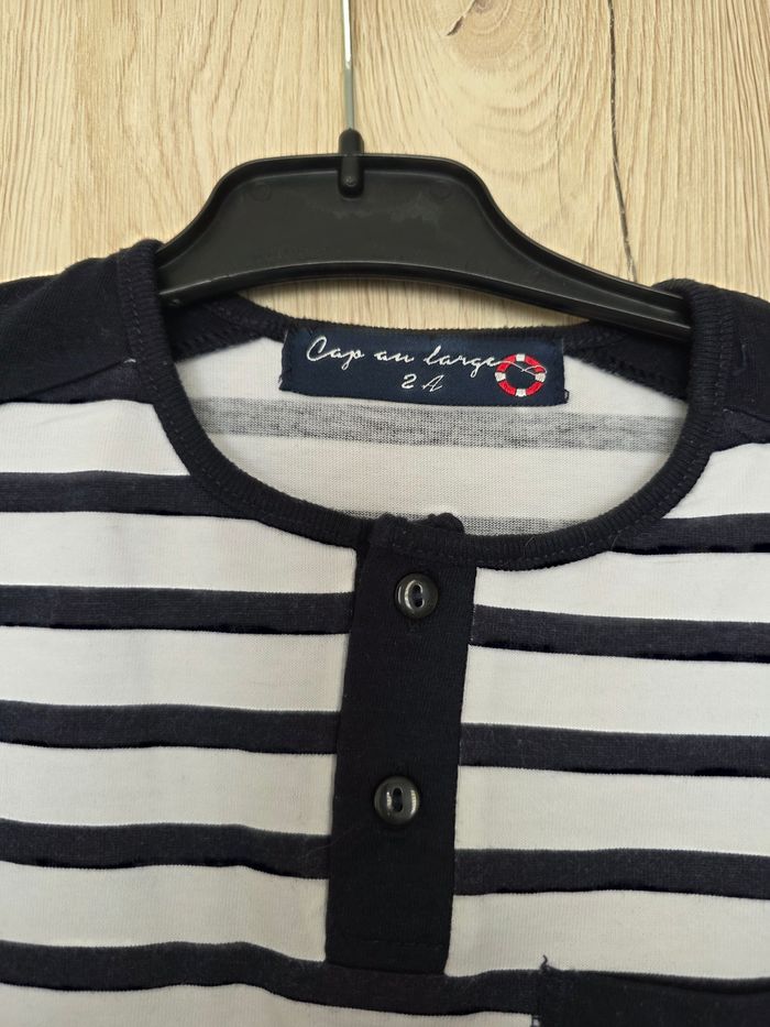 TEE-SHIRT MANCHE LONGUE BÉBÉ GARÇON 2ANS MARIN MARQUE CAP AU LARGE - photo numéro 4