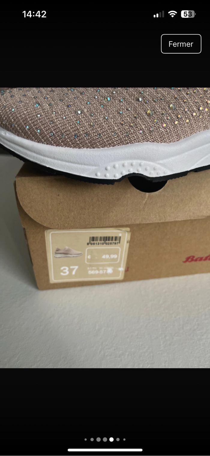 Baskets à paillettes Bata 37 neuves - photo numéro 7