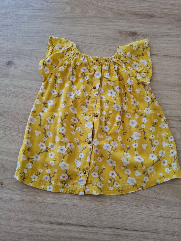 Blouse jaune fleurie kiabi 3 ans - photo numéro 4