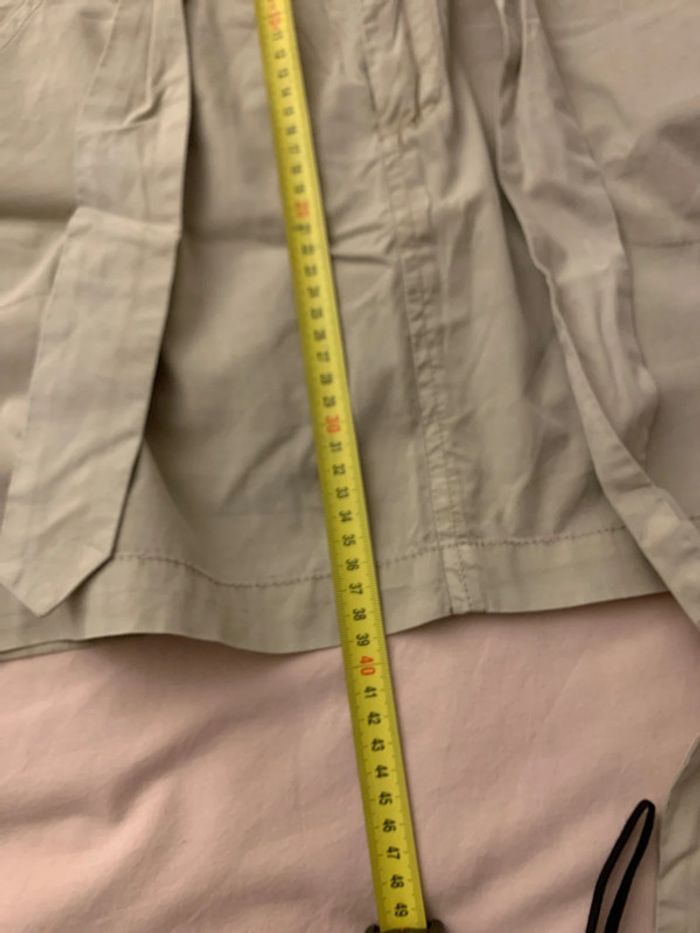 Jupe en toile de coton taille 40 avec ceinture - photo numéro 5