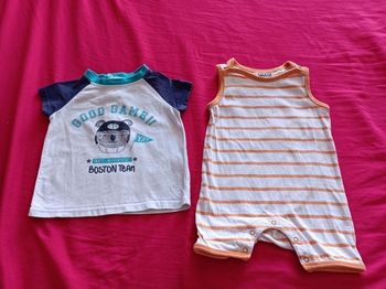 Barboteuse et t-shirt 6 mois