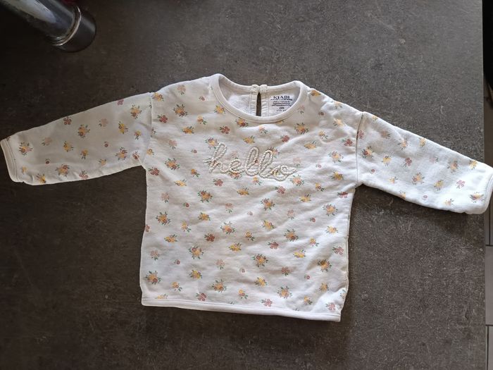 Ensemble sweat fleuri 6 mois - photo numéro 5