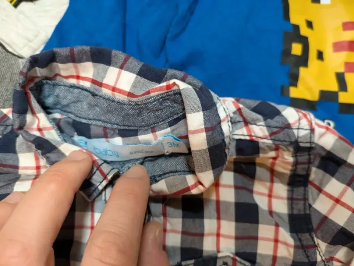 Lot de 5 T-shirts manches longues garçon 3 mois kitchoun gemo mes petits cailloux - photo numéro 3