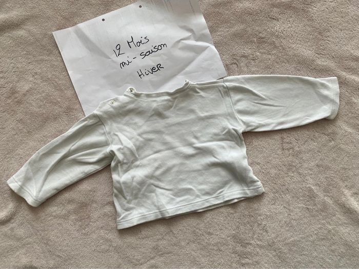 Lot de 2 T-shirts manches longues - Fruit de ma passion, In extenso - 12 mois - TBE - photo numéro 4