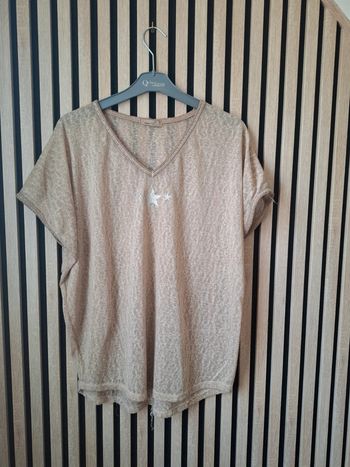 Blouse fluide beige Taille unique