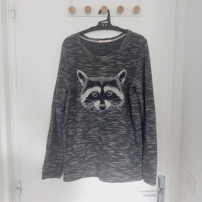Pull fin gris chiné