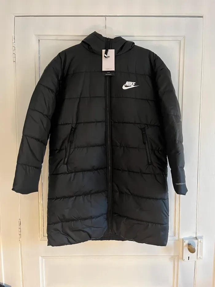 Doudoune longue Nike noire
