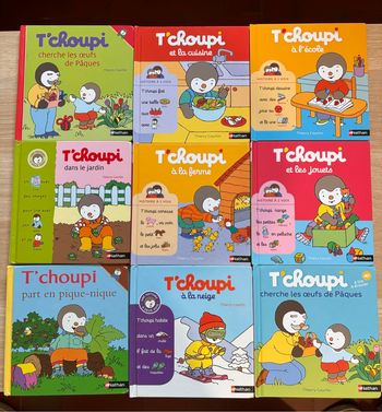 Lot 8 livres tchoupi - livres enfant - 1 offert