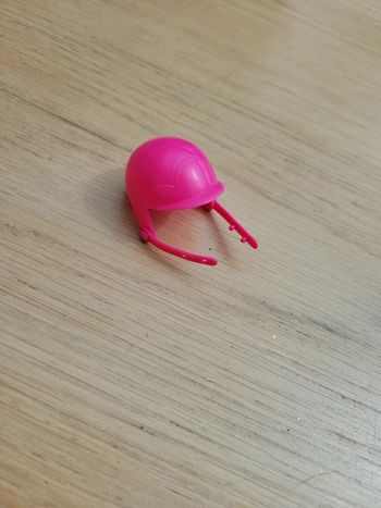 Jouet casque rose universel pour poupée type barbie rose