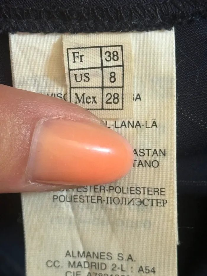 Pantalon Alain Manoukian – Taille 38 – Bleu marine rayé blanc - photo numéro 8
