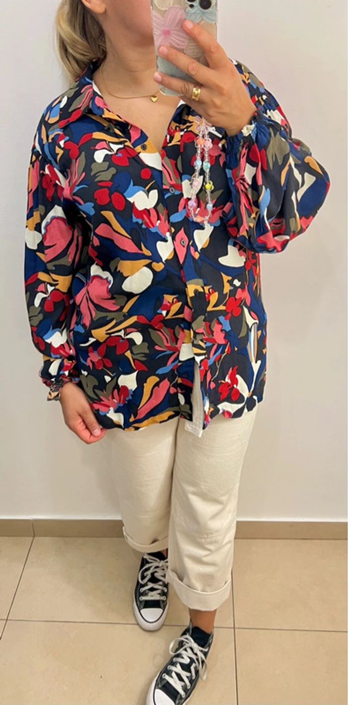 Chemise Celline  Imprimée Colorée Ba&sh Taille 38 - photo numéro 5