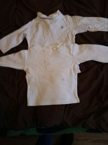 Lot de Tee-shirts à grandes manches blanc