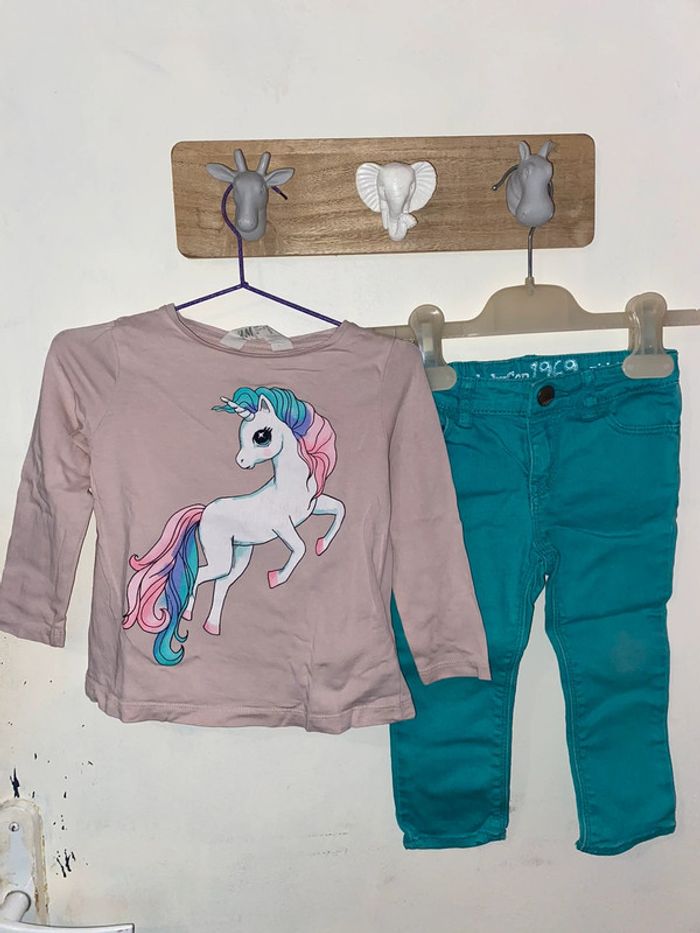 Ensemble jeans et T-Shirt, 18-24 mois, Babygap/H&M.