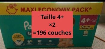 Pampers taille 4+  ×2