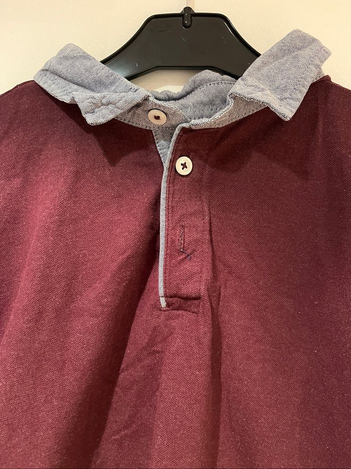 Polo Celio violet aubergine manches longues - photo numéro 2