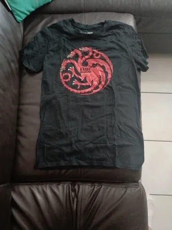 Tee shirt game of thrones dragons hbo s mixte