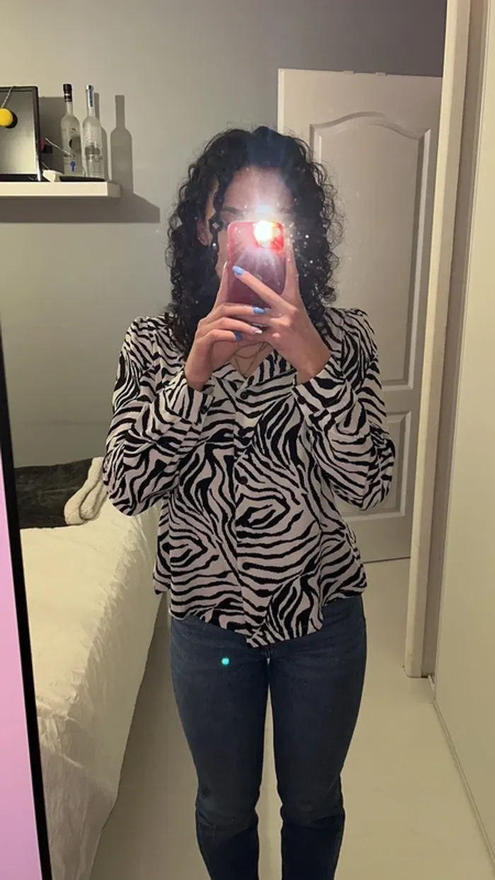 Chemise effet Zèbre Shein - photo numéro 3