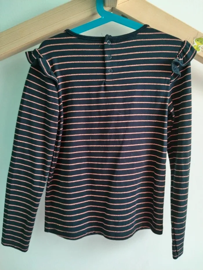 T-shirt manches longues rayé fils métalliques SGMJ 9 ans - photo numéro 2