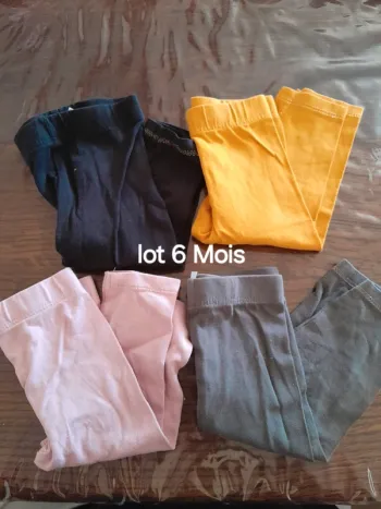 Lot 4 leggings fille 6mois