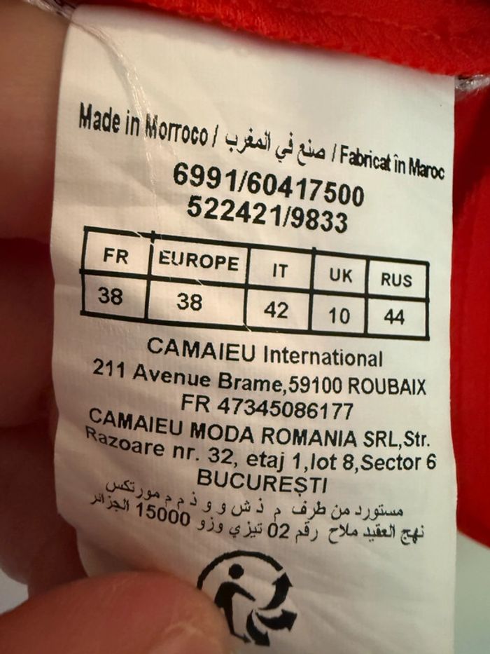 Blouse rouge Camaïeu - photo numéro 4