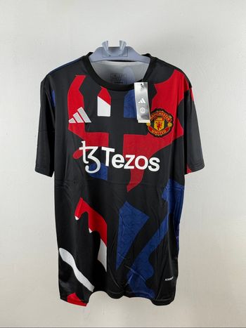 Maillot Manchester United Adidas – Pré-match Noir/Rouge – Taille M