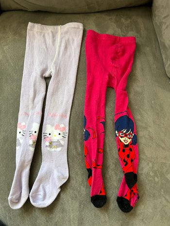 Lot 2 collants hello kitty miraculous