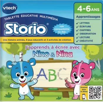 Jeu Storio - Nino et Nina, j’apprends à écrire