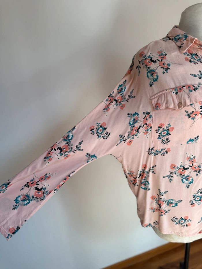 Belle chemise fluide fleurie neuve ample en viscose Promod 🌸 L 40 - photo numéro 3