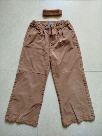 Pantalon large camel