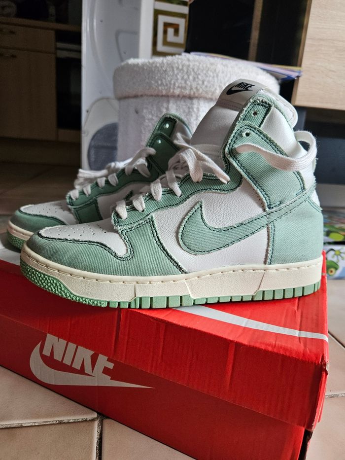 Nike dunk higt 1985 enemal green denim - photo numéro 2
